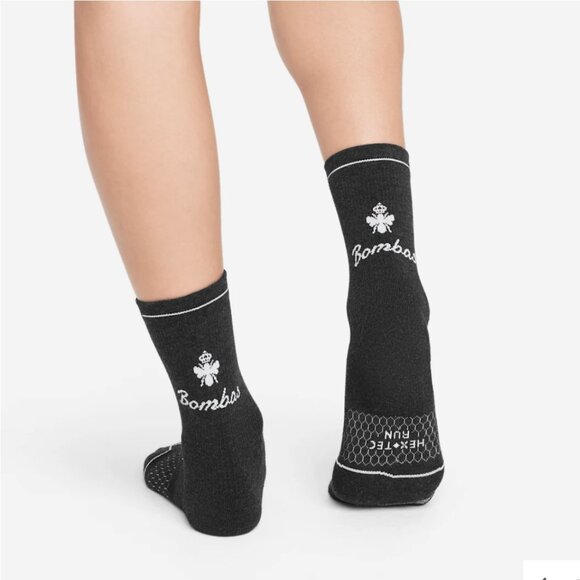 Bombas Women's Running Half Calf Sock 3-Pack Charcoal Grey NWT - Picture 3 of 6
